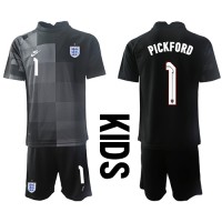 Dječji Nogometni Dres Engleska Jordan Pickford #1 Golmanski Domaci SP 2022 Kratak Rukav (+ Kratke hlače)